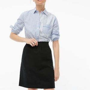 JCrew linen cotton city paper bag skirt